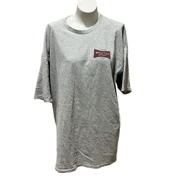 Brixton Men's XXL Gray Graphic Print T-Shirt Casual Streetwear - Picture 1 of 8